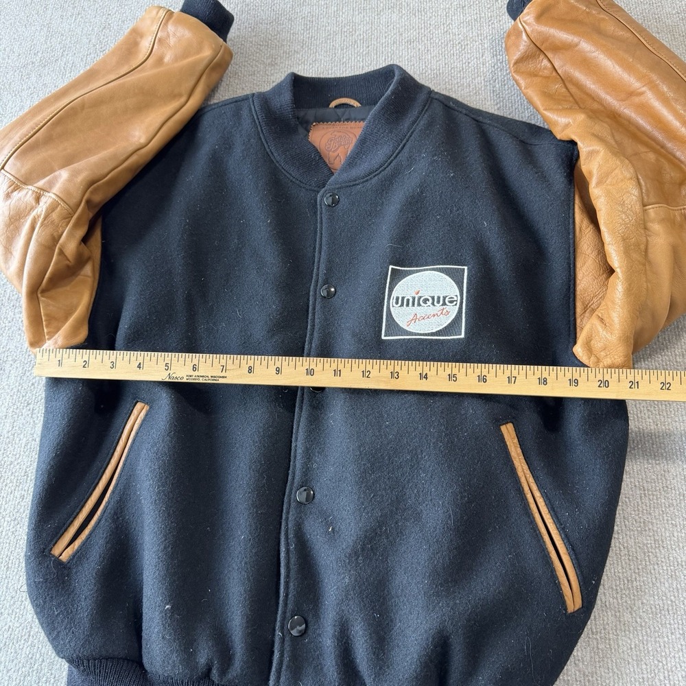 Golden Bear Made in‎ USA Wool Leather Varsity Bomber Jacket Men's Size M - Picture 4 of 8